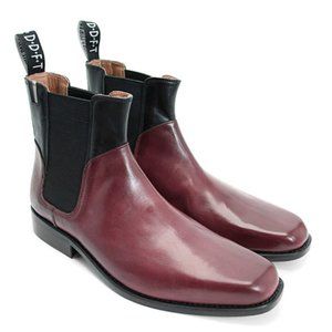 John FLUEVOG Values Gratitude Mens sz 8 burgundy stretch slip-on ankle boots